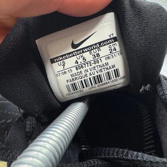 Size‎ 7 Nike Air Max 2016 Black Womens Lace-Up Comfort Running Shoes 806772-001 - Picture 10 of 11